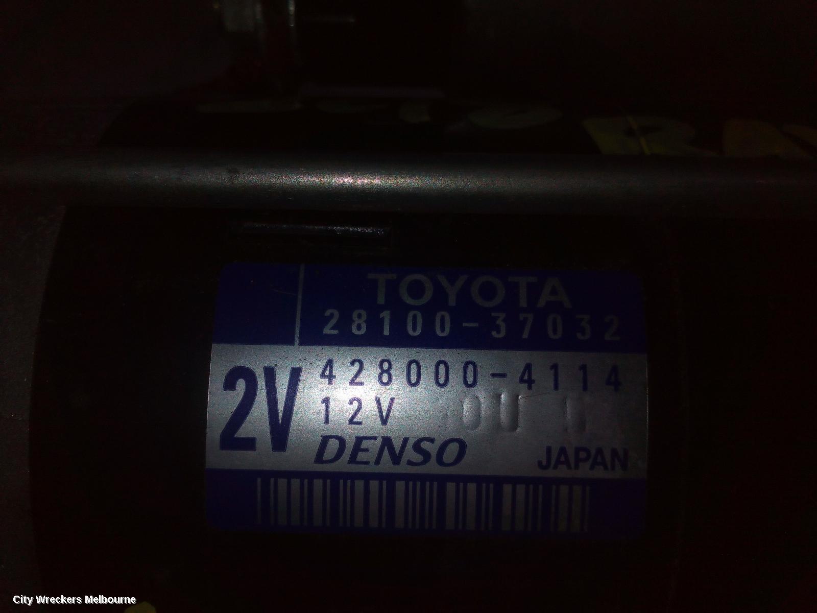 TOYOTA RAV4 STARTER, PETROL, 2.0, 3ZR-FE, ZSA42R, 12/2012 - 11/2018