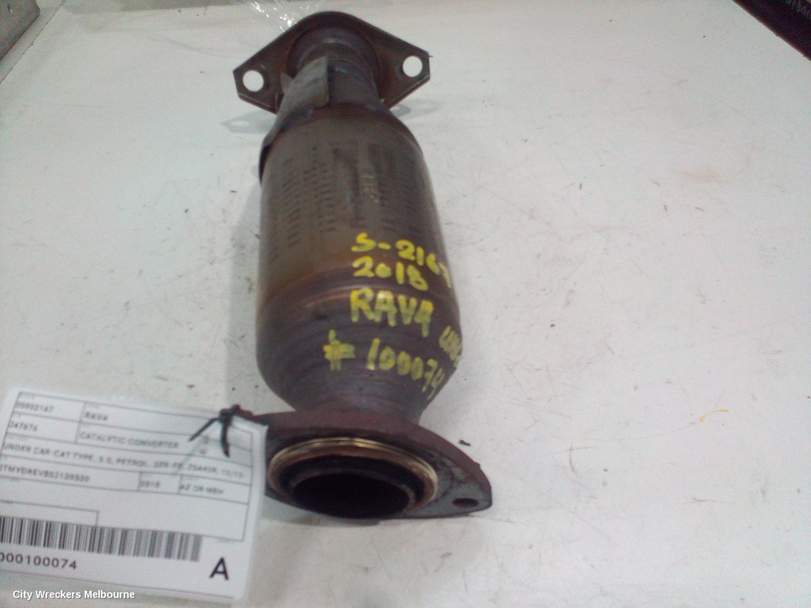 TOYOTA RAV4 CATALYTIC CONVERTER, UNDER CAR-CAT TYPE, 2.0, PETROL, 3ZR-FE, ZSA42R, 12/2012 - 11/2018