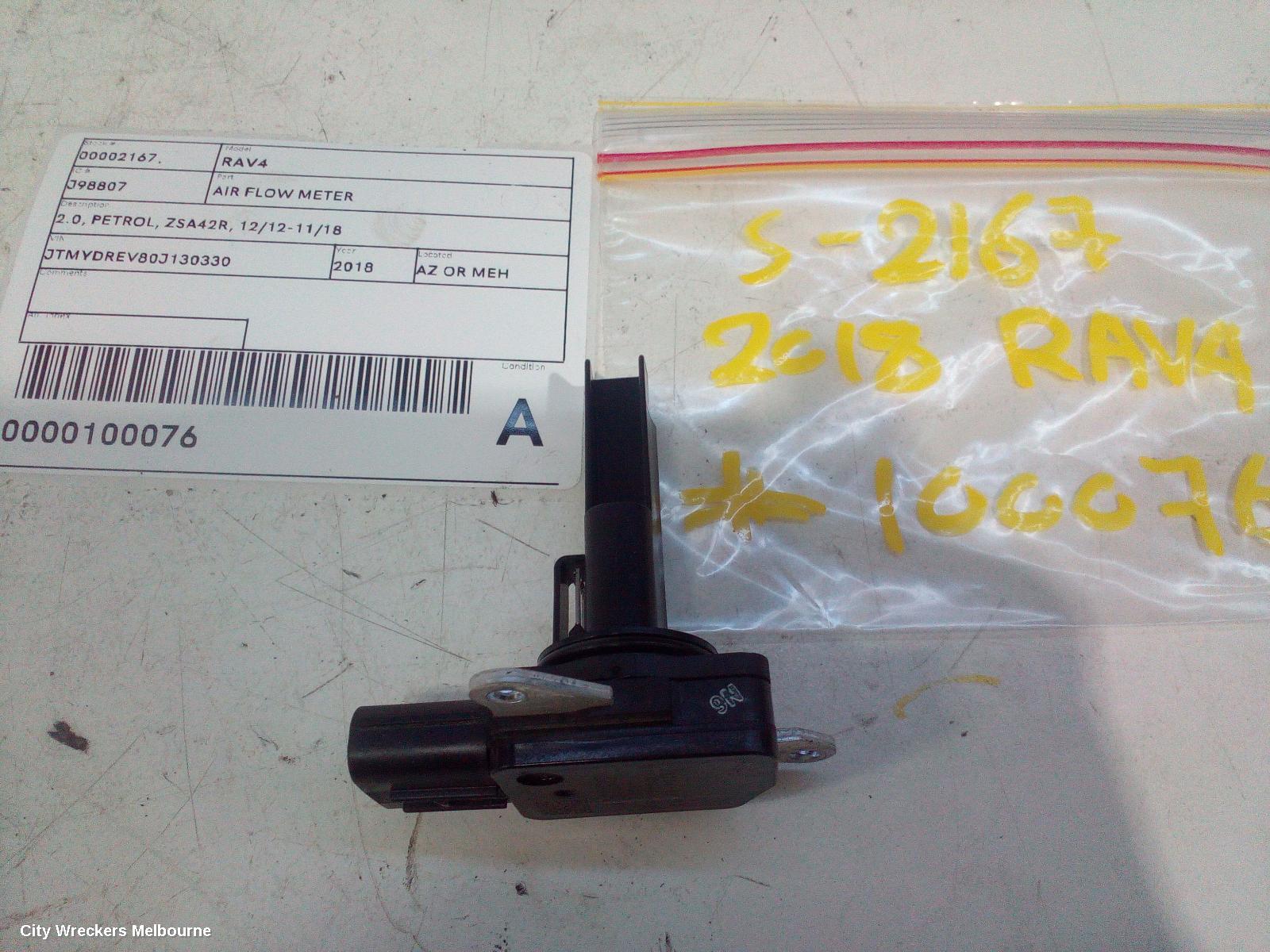 TOYOTA RAV4 AIR FLOW METER, 2.0, PETROL, ZSA42R, 12/2012 - 11/2018