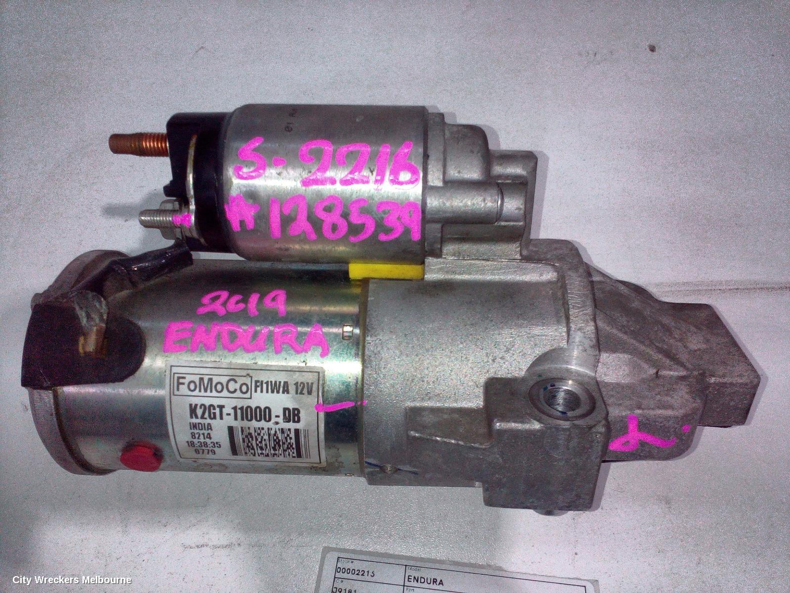 FORD ENDURA STARTER, DIESEL, 2.0, CA, 09/2018 - 06/2020