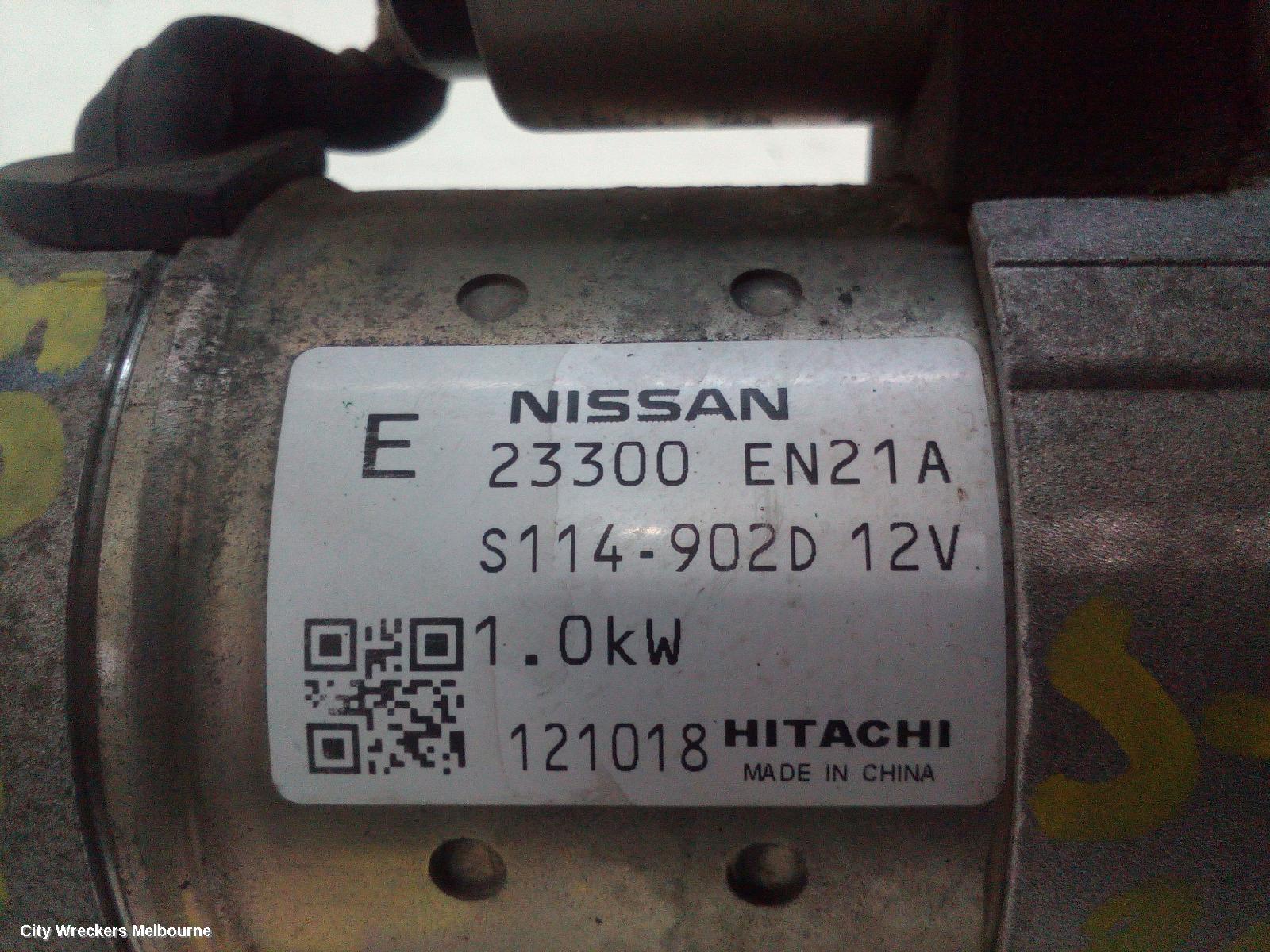 NISSAN PULSAR STARTER, PETROL, 1.8, MRA8DE, B17/C12, 12/2012 - 12/2017