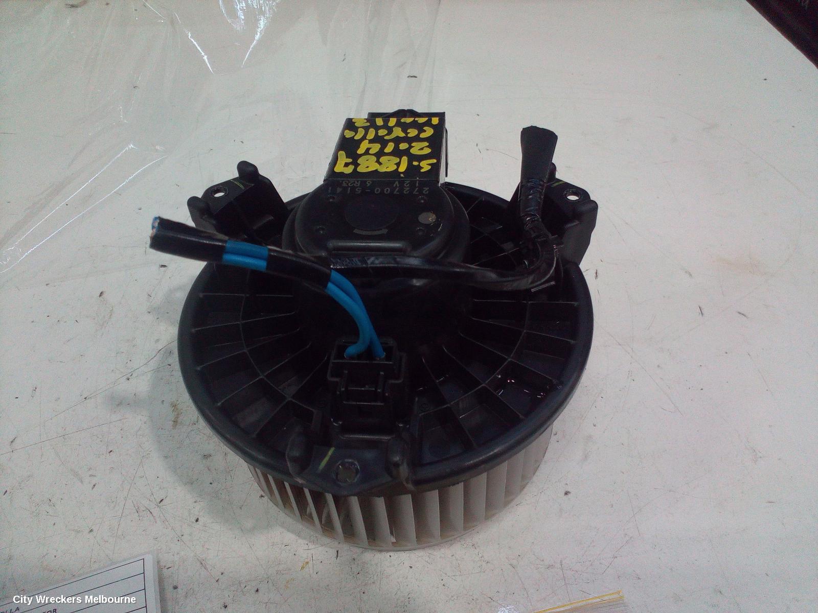 TOYOTA COROLLA HEATER FAN MOTOR, ZRE182R, 10/2012 - 06/2018