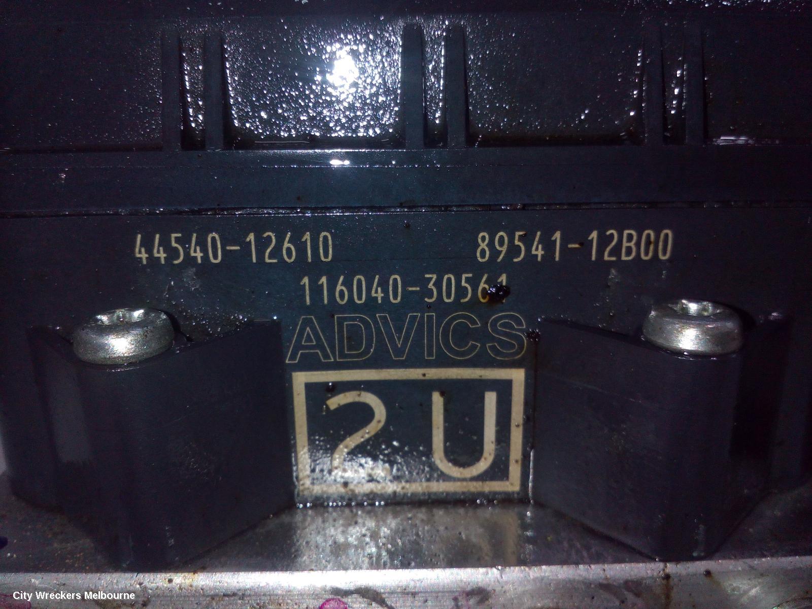 TOYOTA COROLLA ABS PUMP/MODULATOR, ZRE182R, HATCH, NON HYBRID, AUTO T/M, 10/2012 - 03/2015