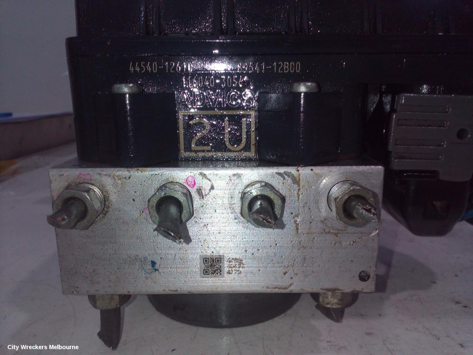 TOYOTA COROLLA ABS PUMP/MODULATOR, ZRE182R, HATCH, NON HYBRID, AUTO T/M, 10/2012 - 03/2015