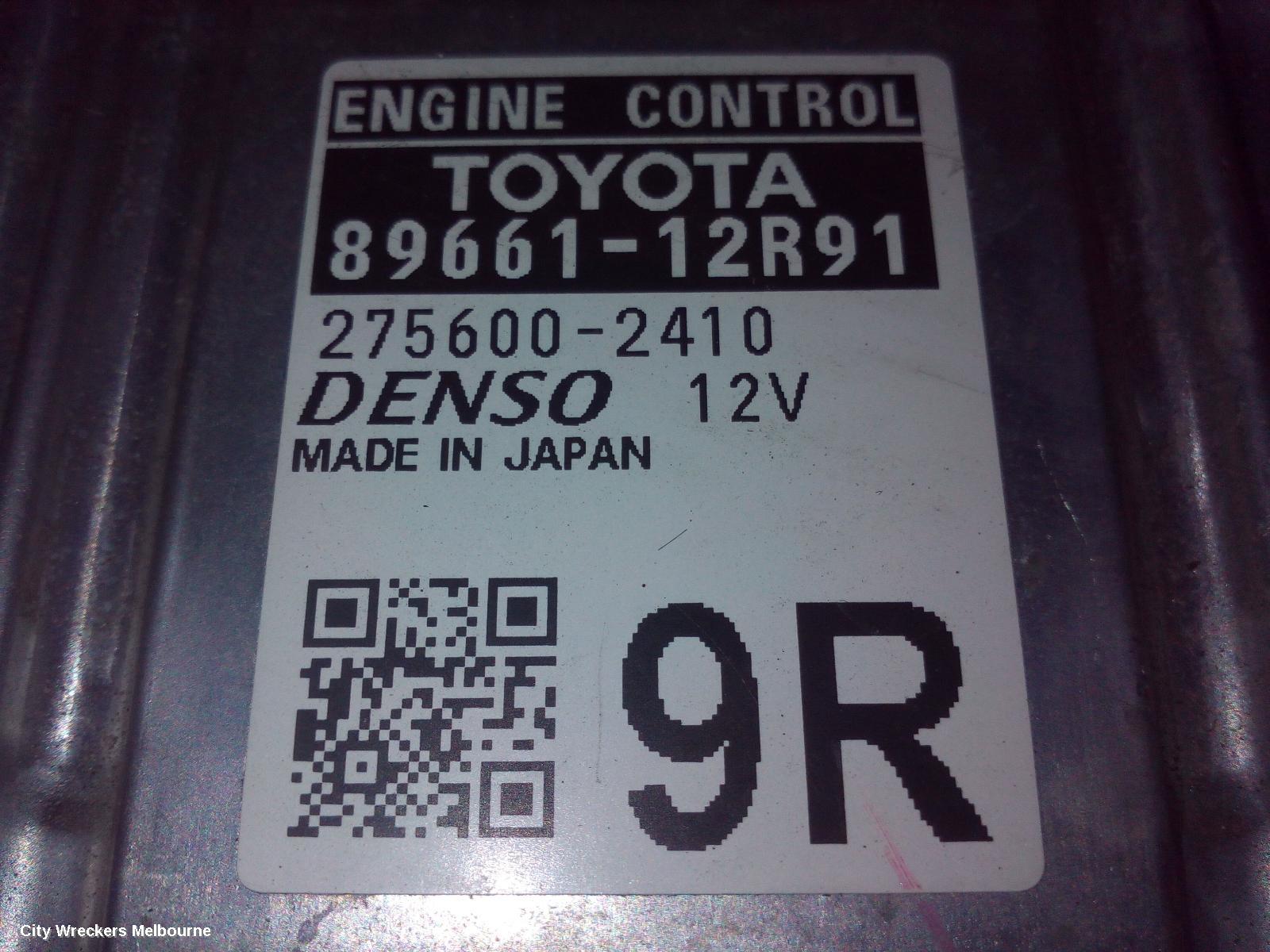 TOYOTA COROLLA ECU, ENGINE ECU, AUTO T/M, ECU ONLY, ZRE182R, 10/2012 - 06/2018