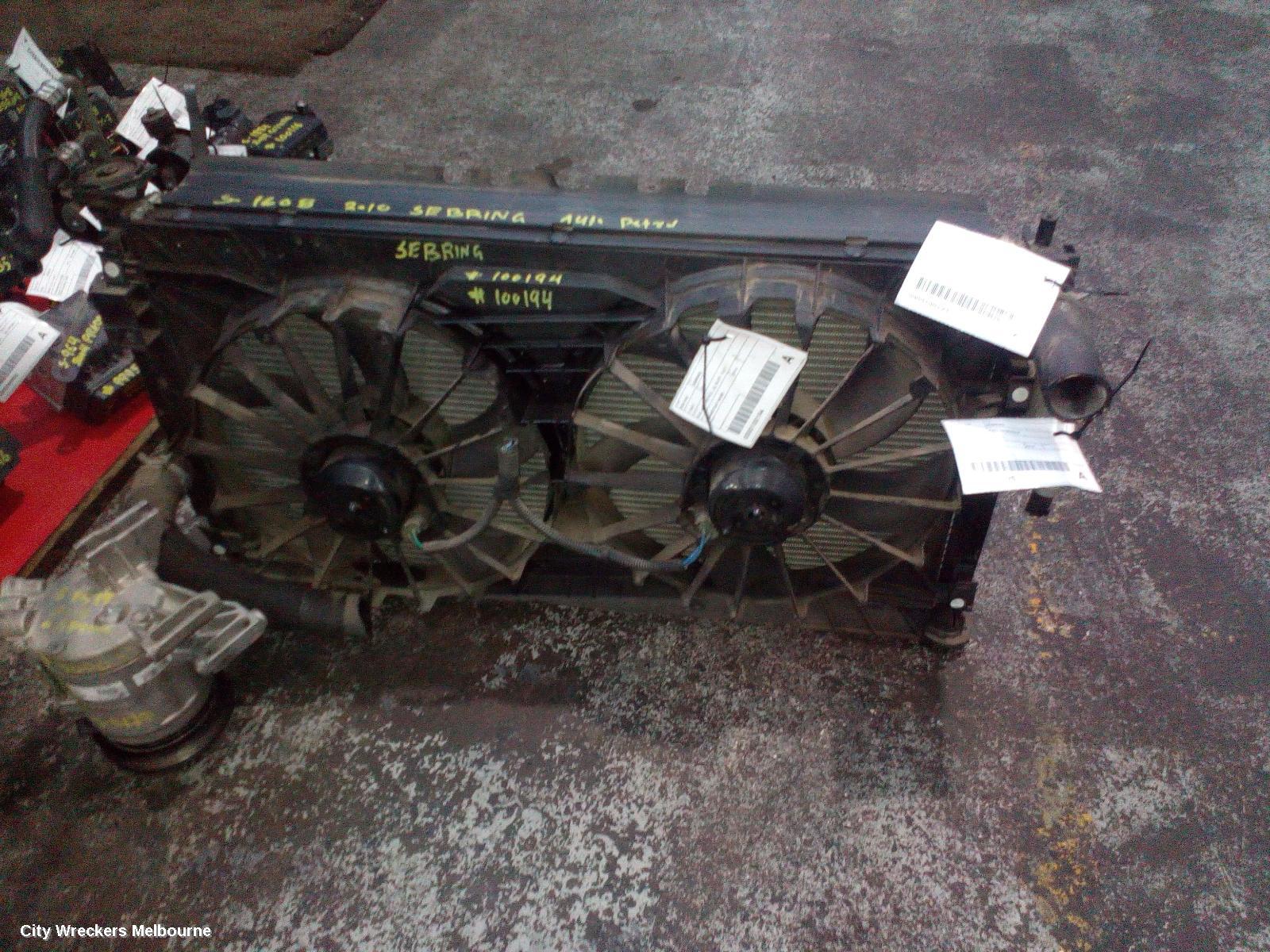 CHRYSLER SEBRING RADIATOR, PETROL, 2.7, JS, 05/2007 - 12/2011