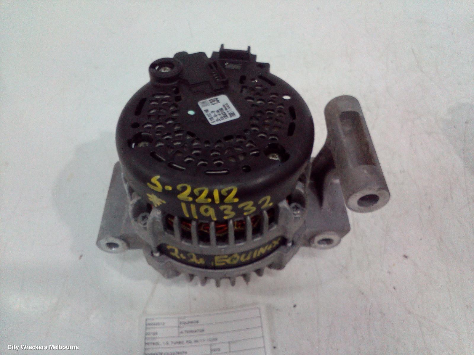 HOLDEN EQUINOX ALTERNATOR, PETROL, 1.5, TURBO, EQ, 09/2017 - 12/2020