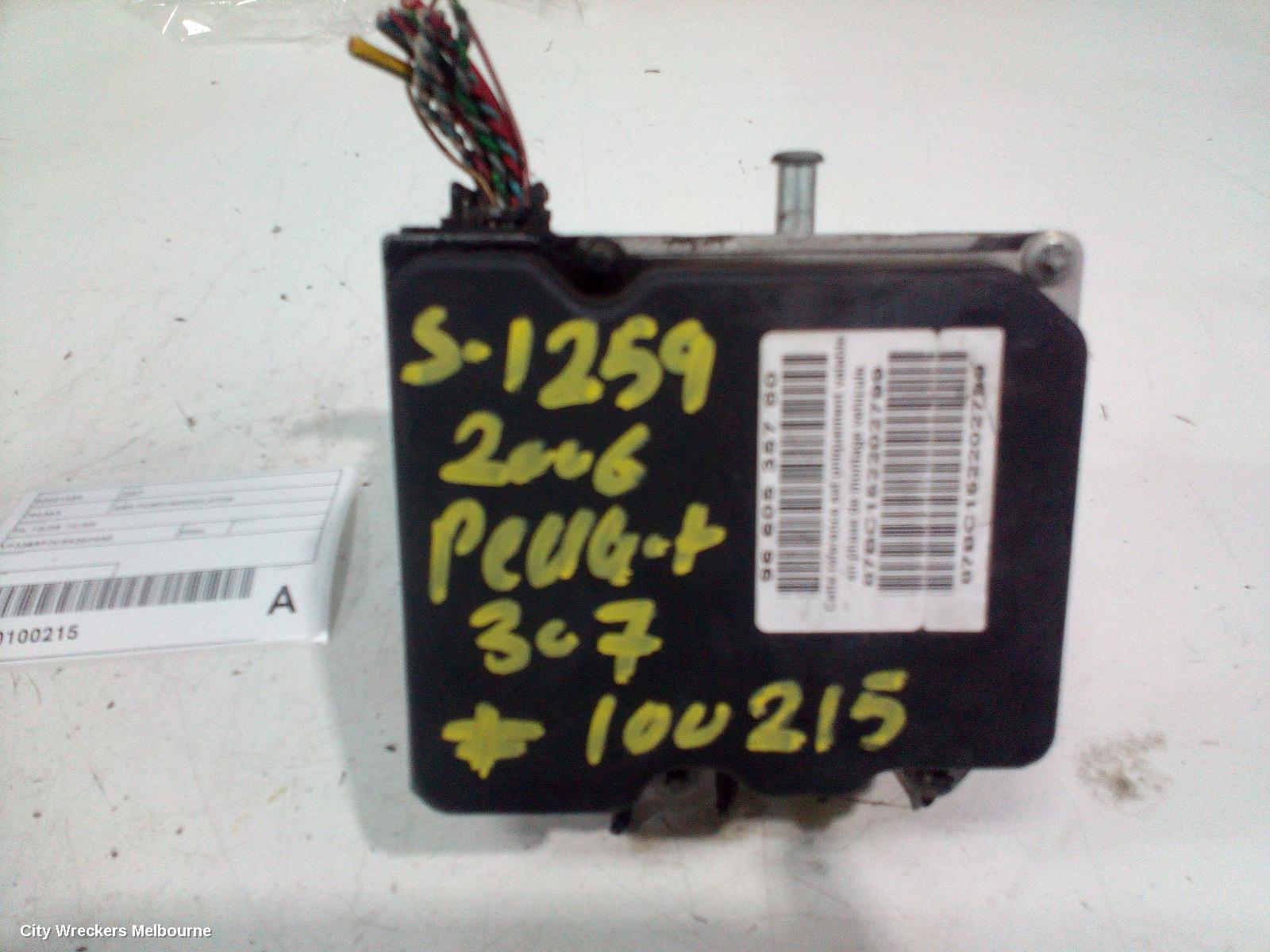 PEUGEOT 307 ABS PUMP/MODULATOR, T6, 10/2005 - 12/2009