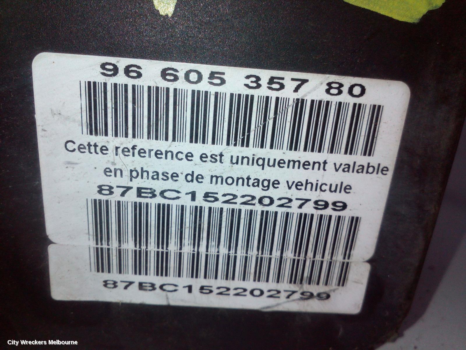 PEUGEOT 307 ABS PUMP/MODULATOR, T6, 10/2005 - 12/2009