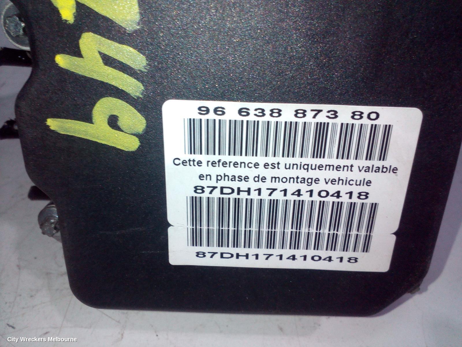 PEUGEOT 407 ABS PUMP/MODULATOR, 09/2004 - 06/2011