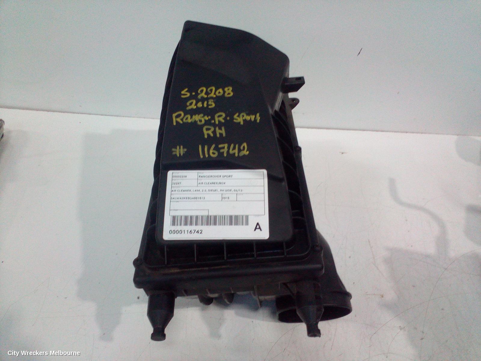 LAND ROVER RANGEROVER SPORT AIR CLEANER/BOX, AIR CLEANER, L494, 3.0, DIESEL, RH SIDE, 06/2013 ONWARDS