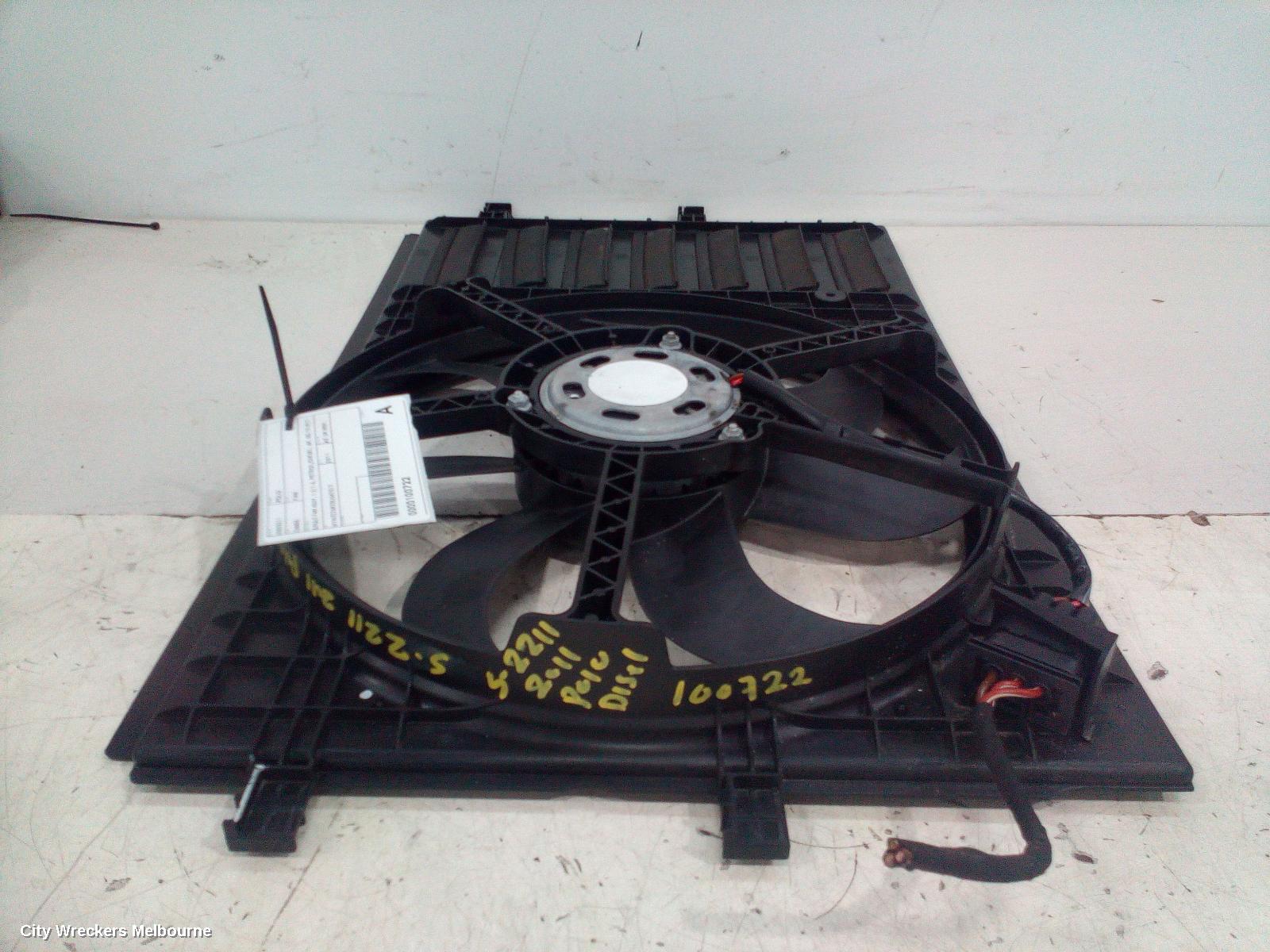 VOLKSWAGEN POLO FAN, SINGLE FAN ASSY, 1.2/1.6, PETROL/DIESEL, 6R, 05/2010 - 09/2017