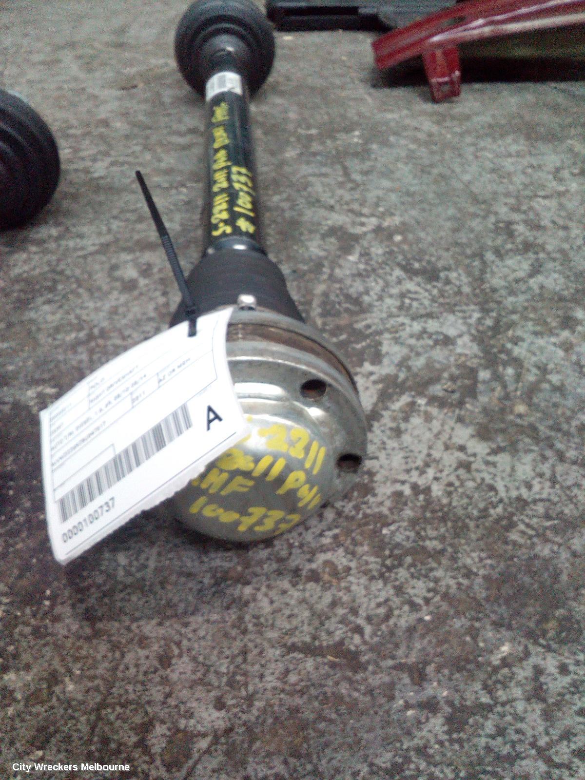 VOLKSWAGEN POLO RIGHT DRIVESHAFT, AUTO T/M, DIESEL, 1.6, 6R, 05/2010 - 05/2014