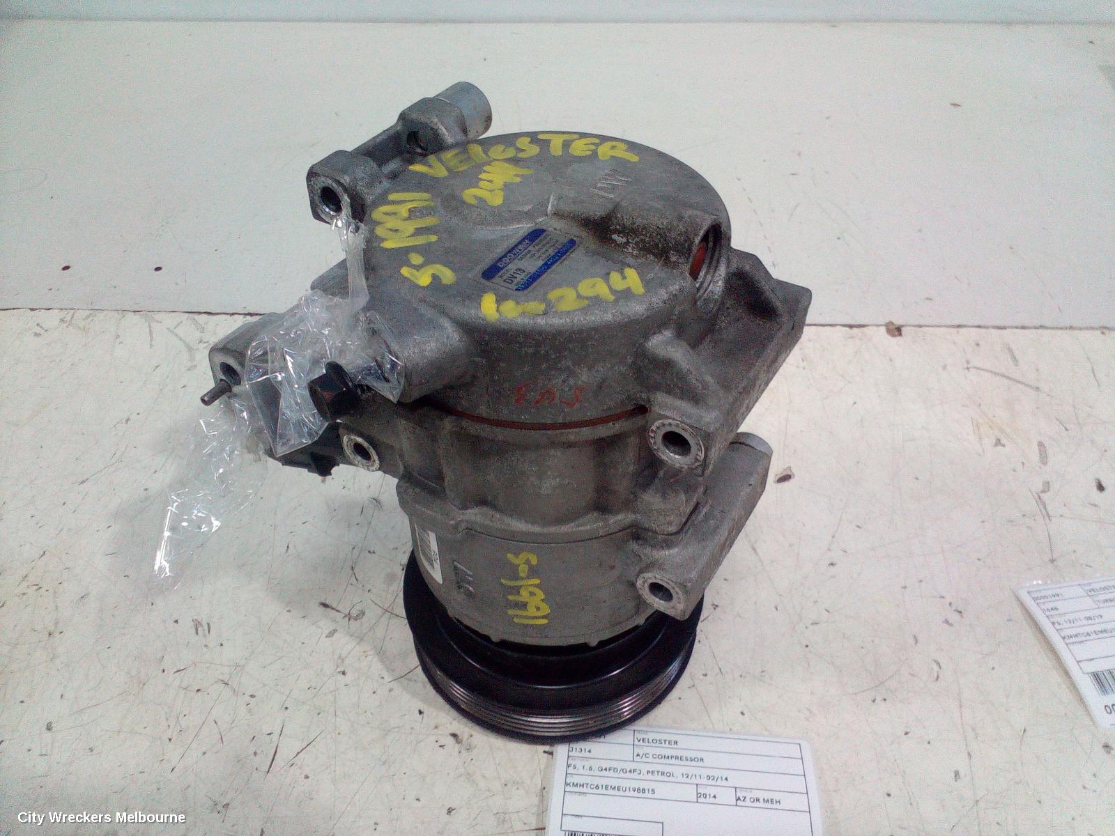 HYUNDAI VELOSTER A/C COMPRESSOR, FS, 1.6, G4FD/G4FJ, PETROL, 12/2011 - 02/2014