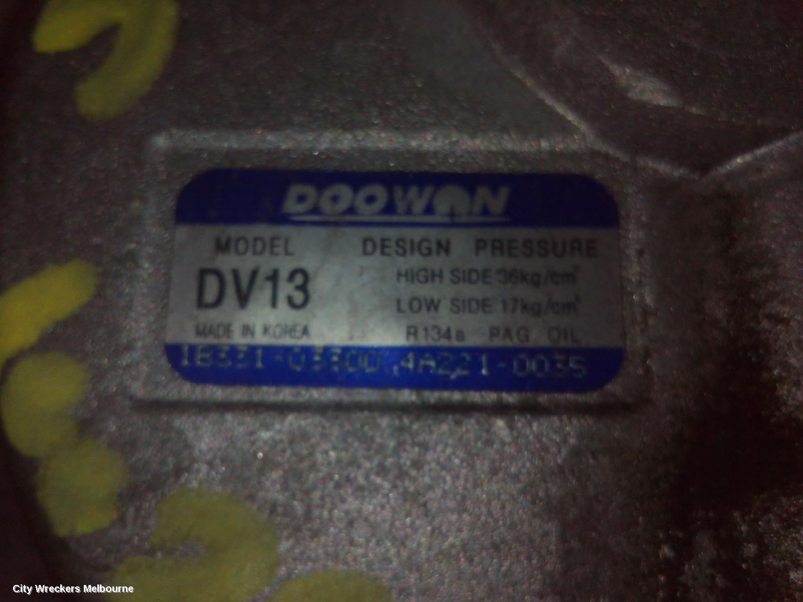 HYUNDAI VELOSTER A/C COMPRESSOR, FS, 1.6, G4FD/G4FJ, PETROL, 12/2011 - 02/2014
