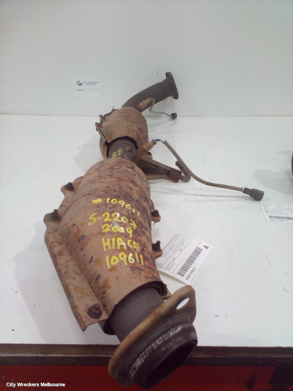 TOYOTA HIACE CATALYTIC CONVERTER, UNDER CAR-CAT TYPE, 2.7, PETROL, 2TR-FE, TRH, 03/2005 - 02/2015