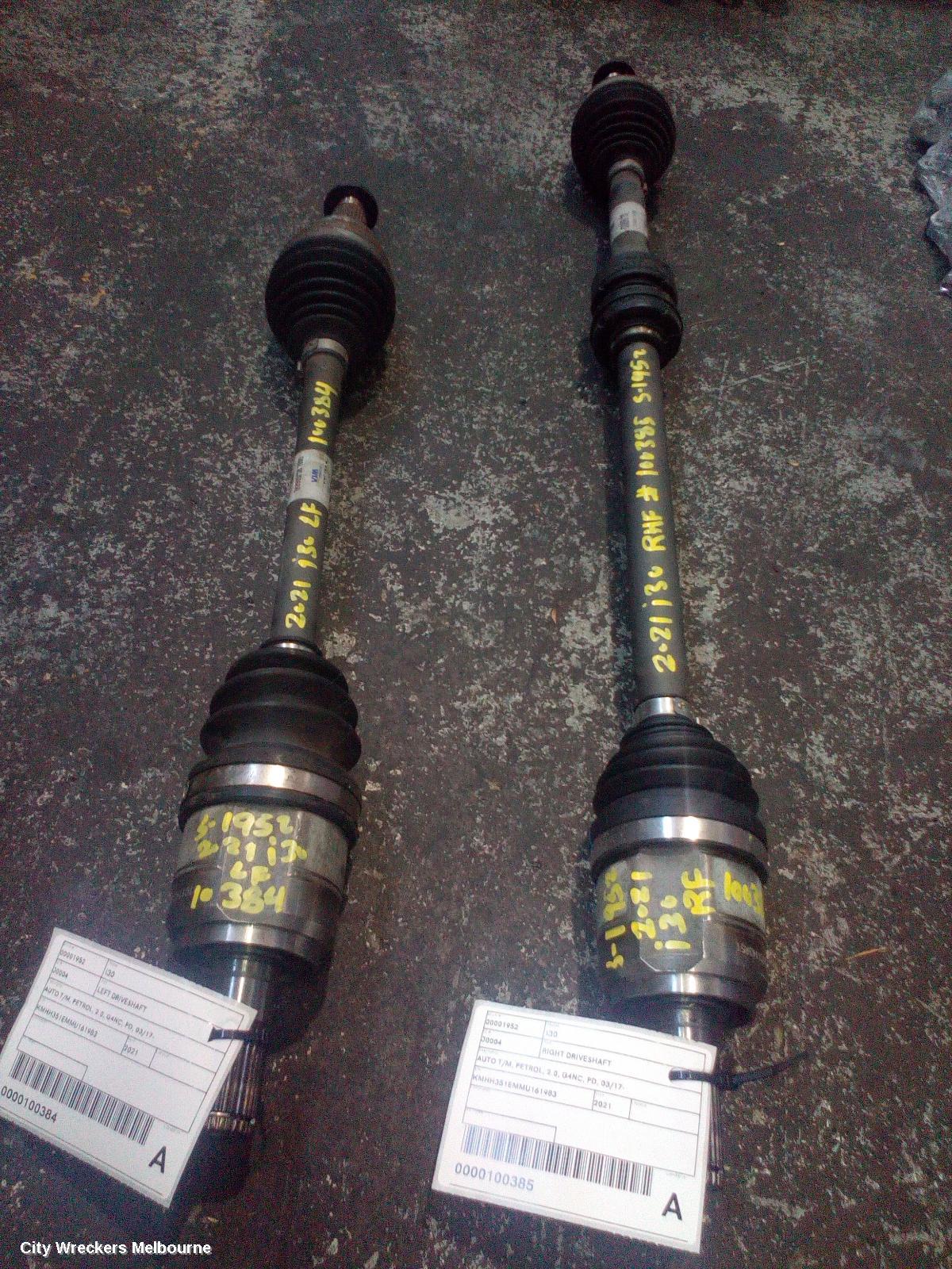 HYUNDAI I30 LEFT DRIVESHAFT, AUTO T/M, PETROL, 2.0, G4NC, PD, 03/2017 ONWARDS