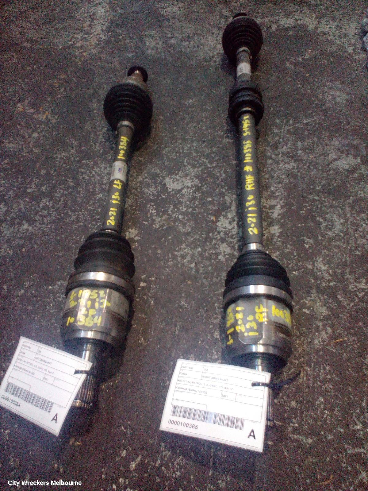 HYUNDAI I30 RIGHT DRIVESHAFT, AUTO T/M, PETROL, 2.0, G4NC, PD, 03/2017 ONWARDS