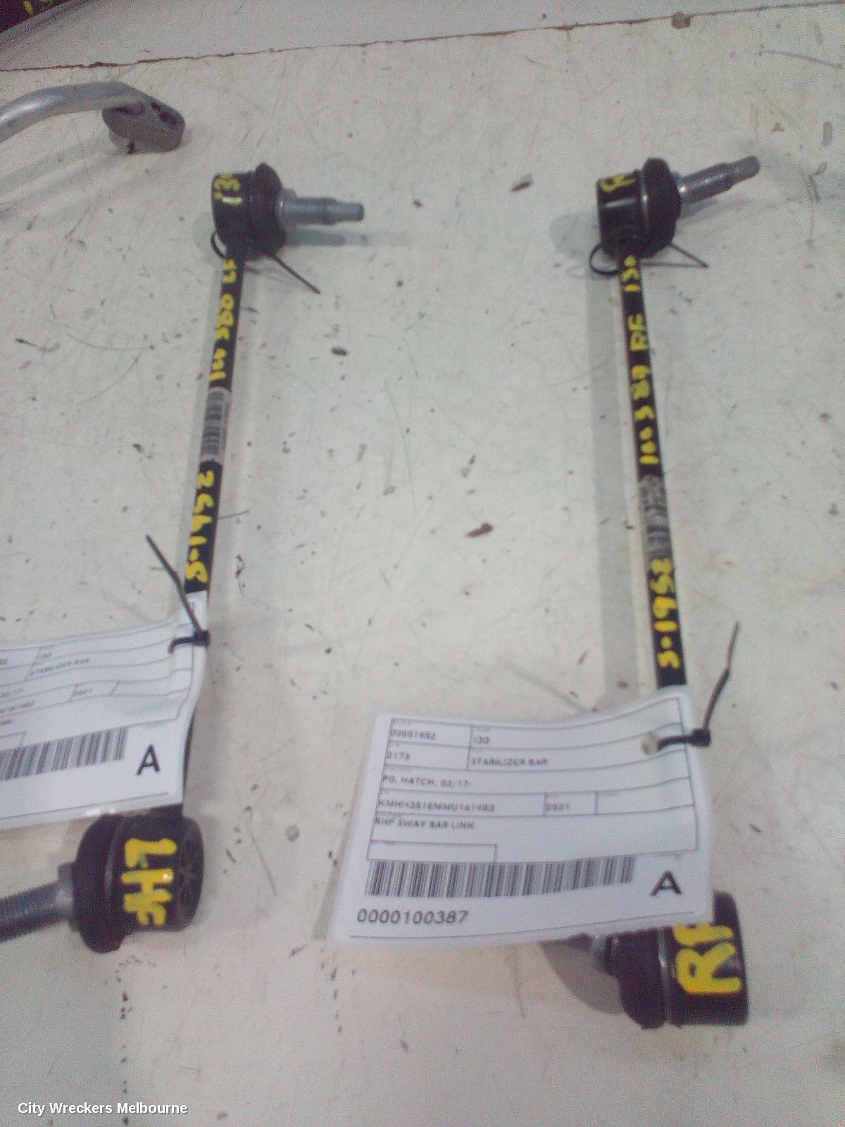 HYUNDAI I30 STABILISER BAR, PD, HATCH, 03/2017 ONWARDS