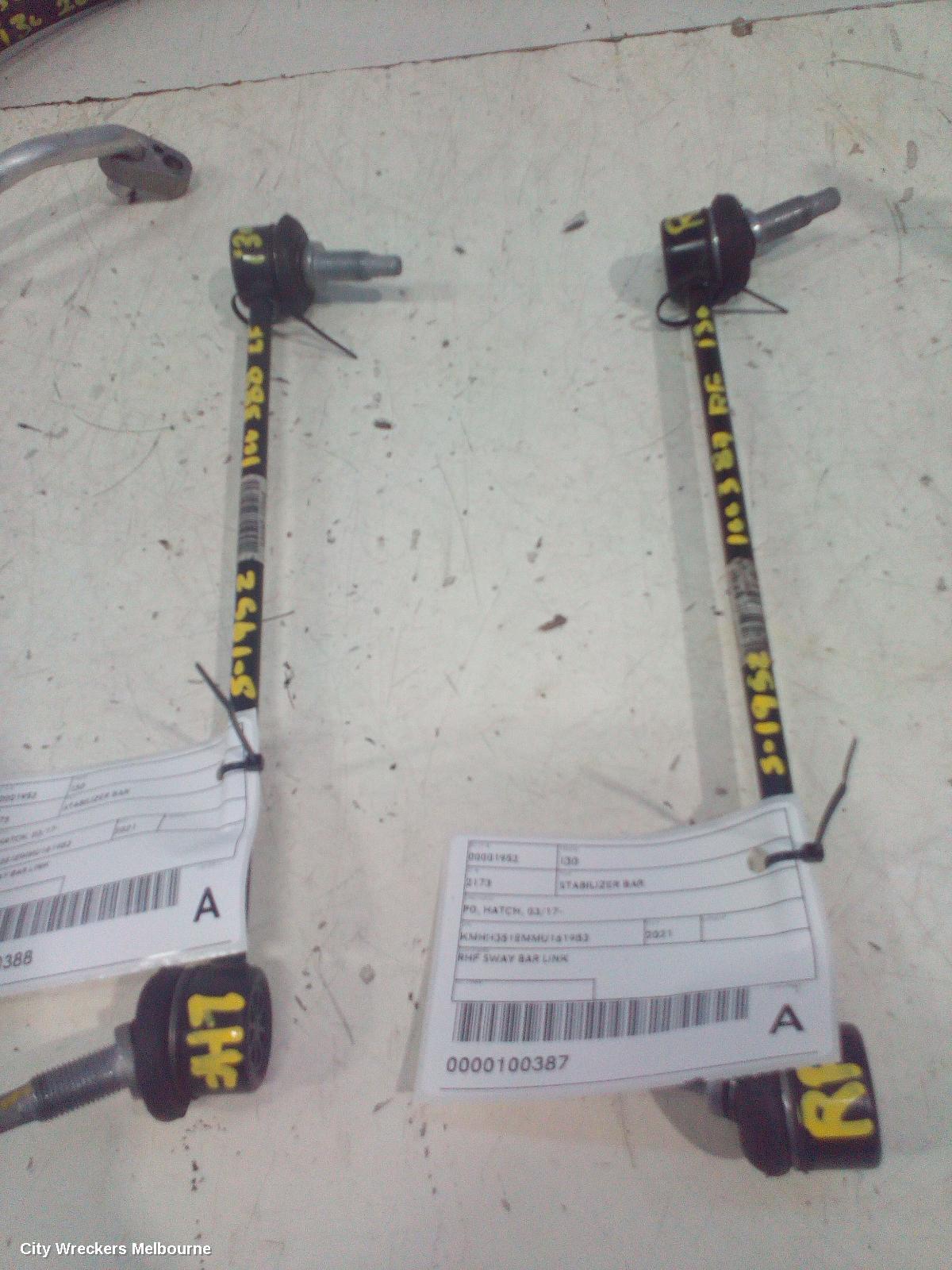 HYUNDAI I30 STABILISER BAR, PD, HATCH, 03/2017 ONWARDS