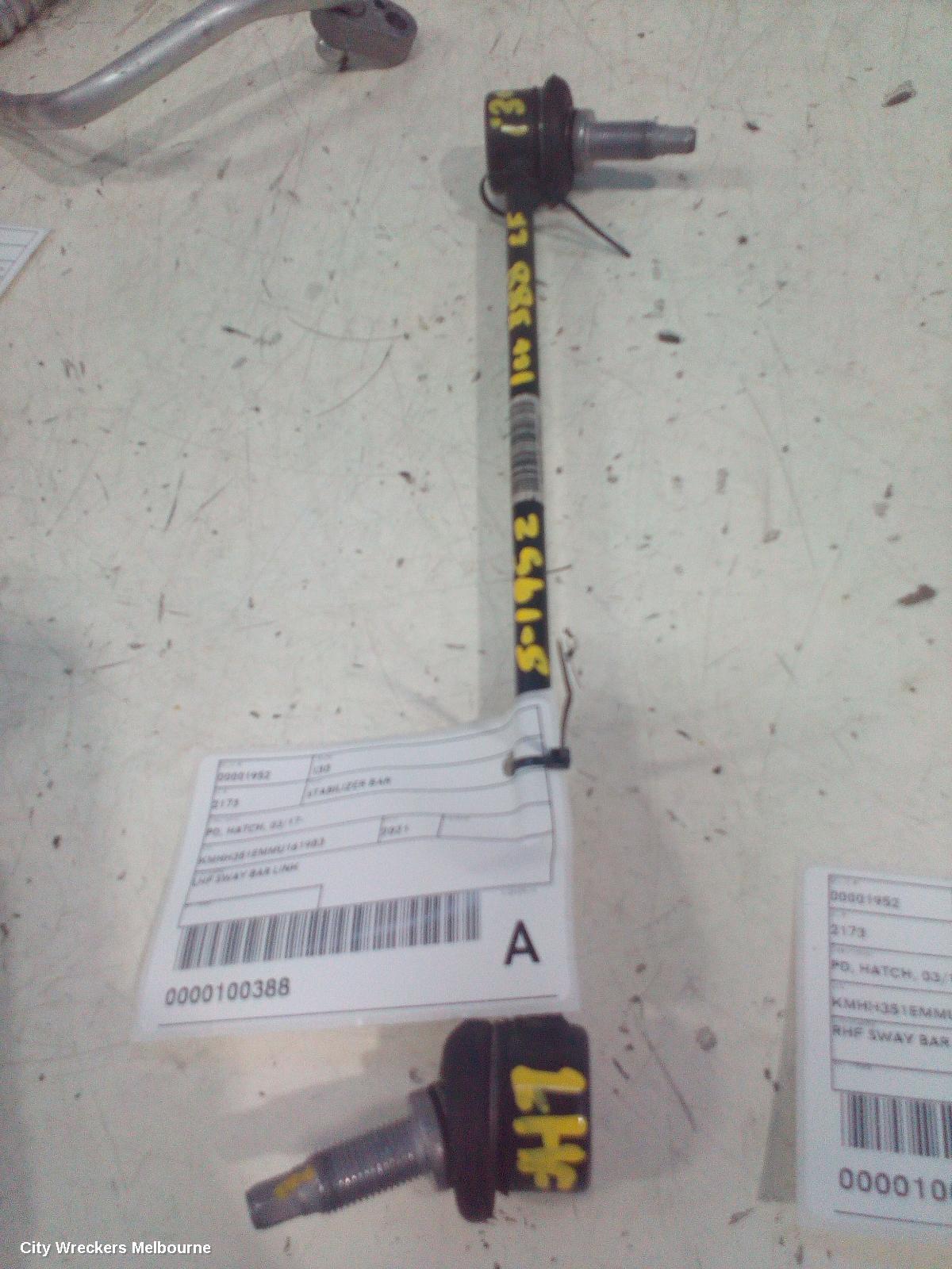 HYUNDAI I30 STABILISER BAR, PD, HATCH, 03/2017 ONWARDS