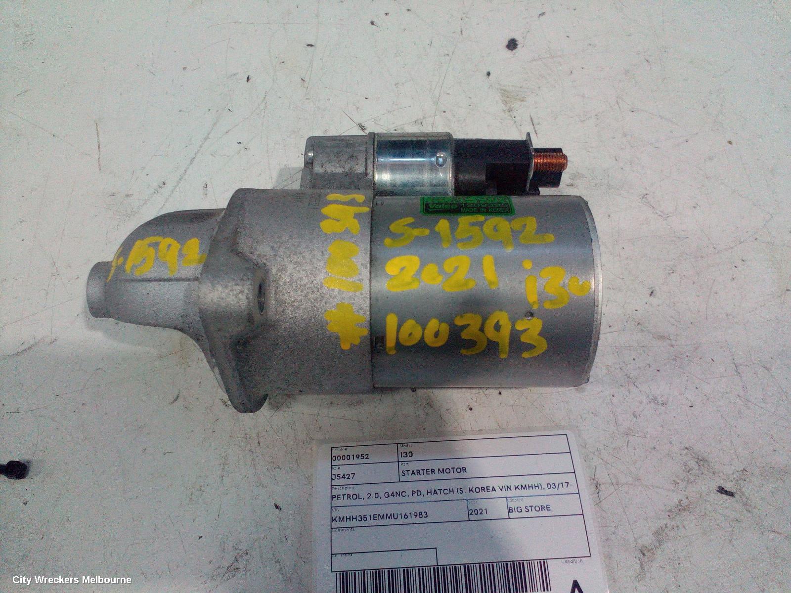 HYUNDAI I30 STARTER, PETROL, 2.0, G4NC, PD, HATCH (S. KOREA VIN KMHH), 03/2017 ONWARDS