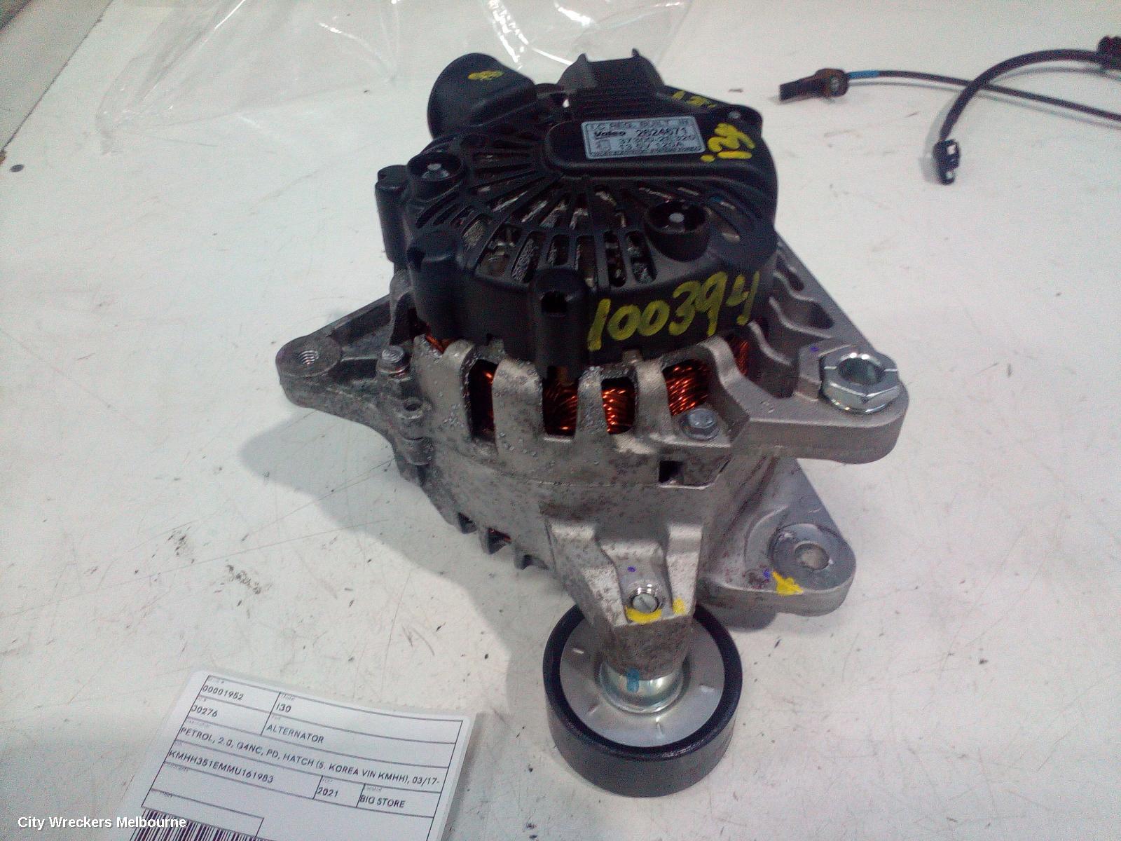 HYUNDAI I30 ALTERNATOR, PETROL, 2.0, G4NC, PD, HATCH (S. KOREA VIN KMHH), 03/2017 ONWARDS