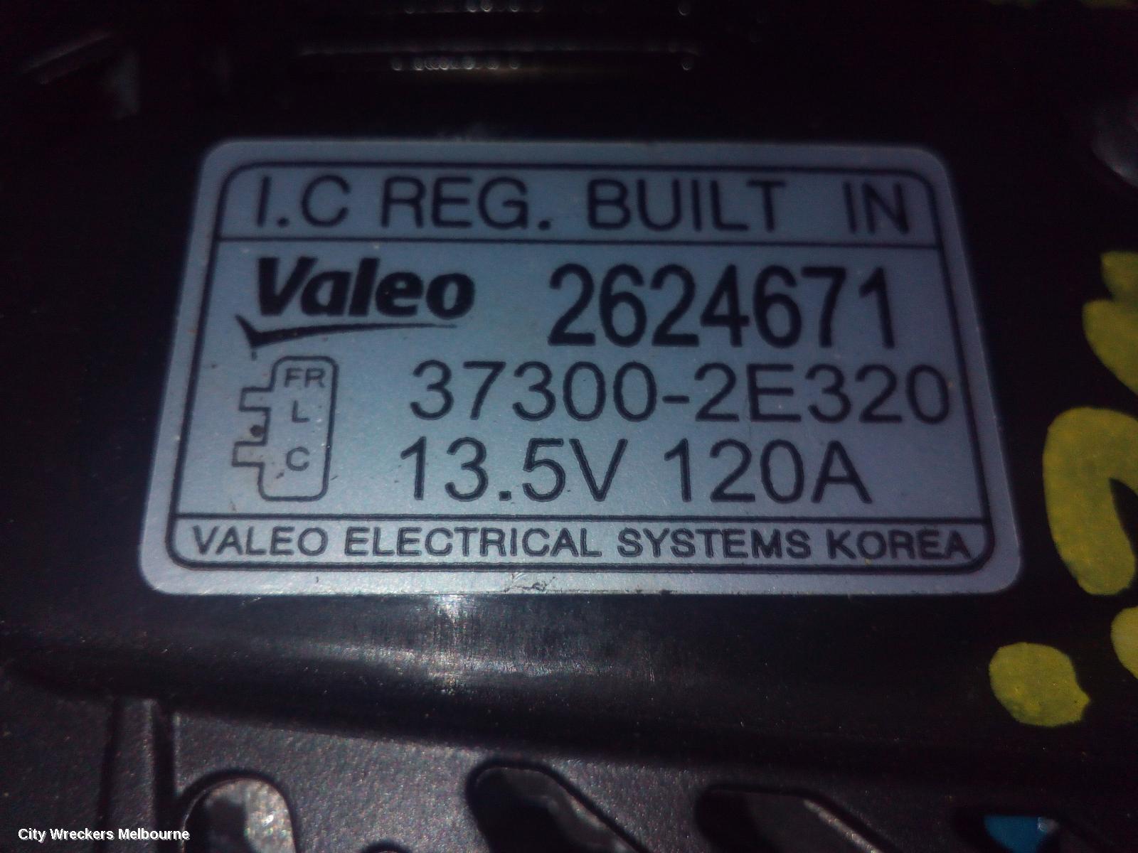 HYUNDAI I30 ALTERNATOR, PETROL, 2.0, G4NC, PD, HATCH (S. KOREA VIN KMHH), 03/2017 ONWARDS