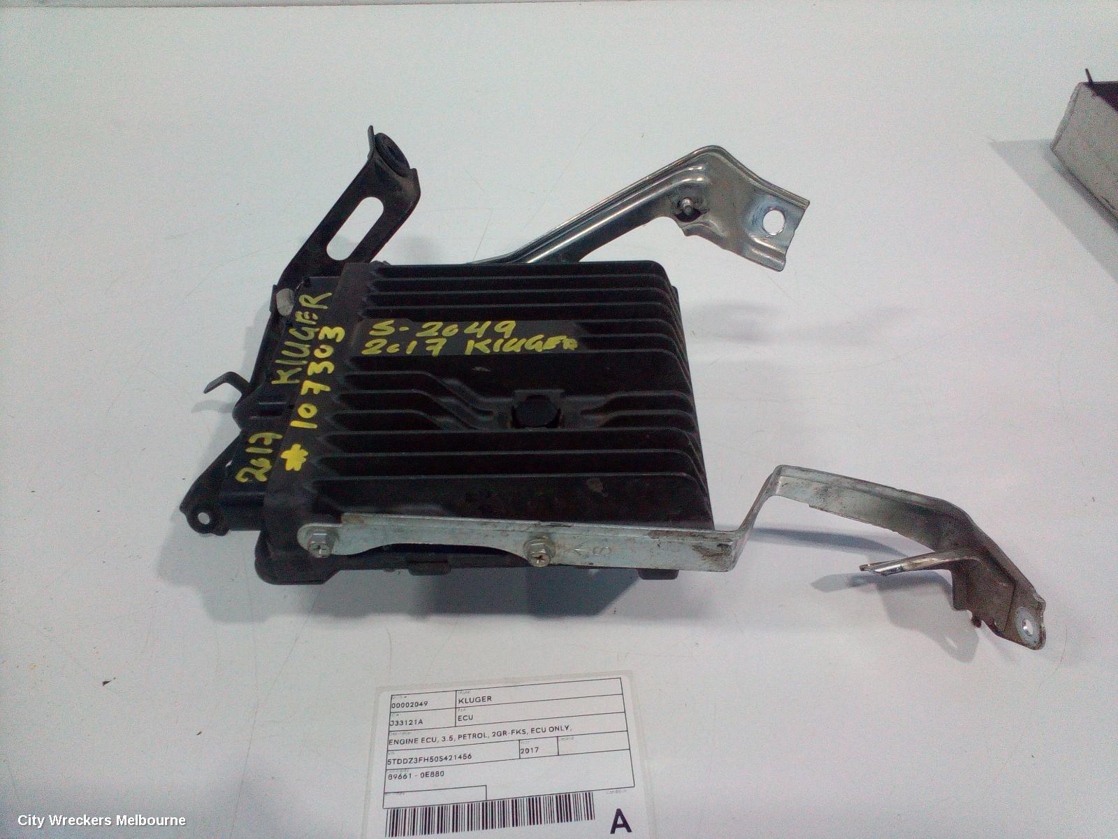 TOYOTA KLUGER ECU, ENGINE ECU, 3.5, PETROL, 2GR-FKS, ECU ONLY, GSU50/GSU55, 11/2016 - 02/2021