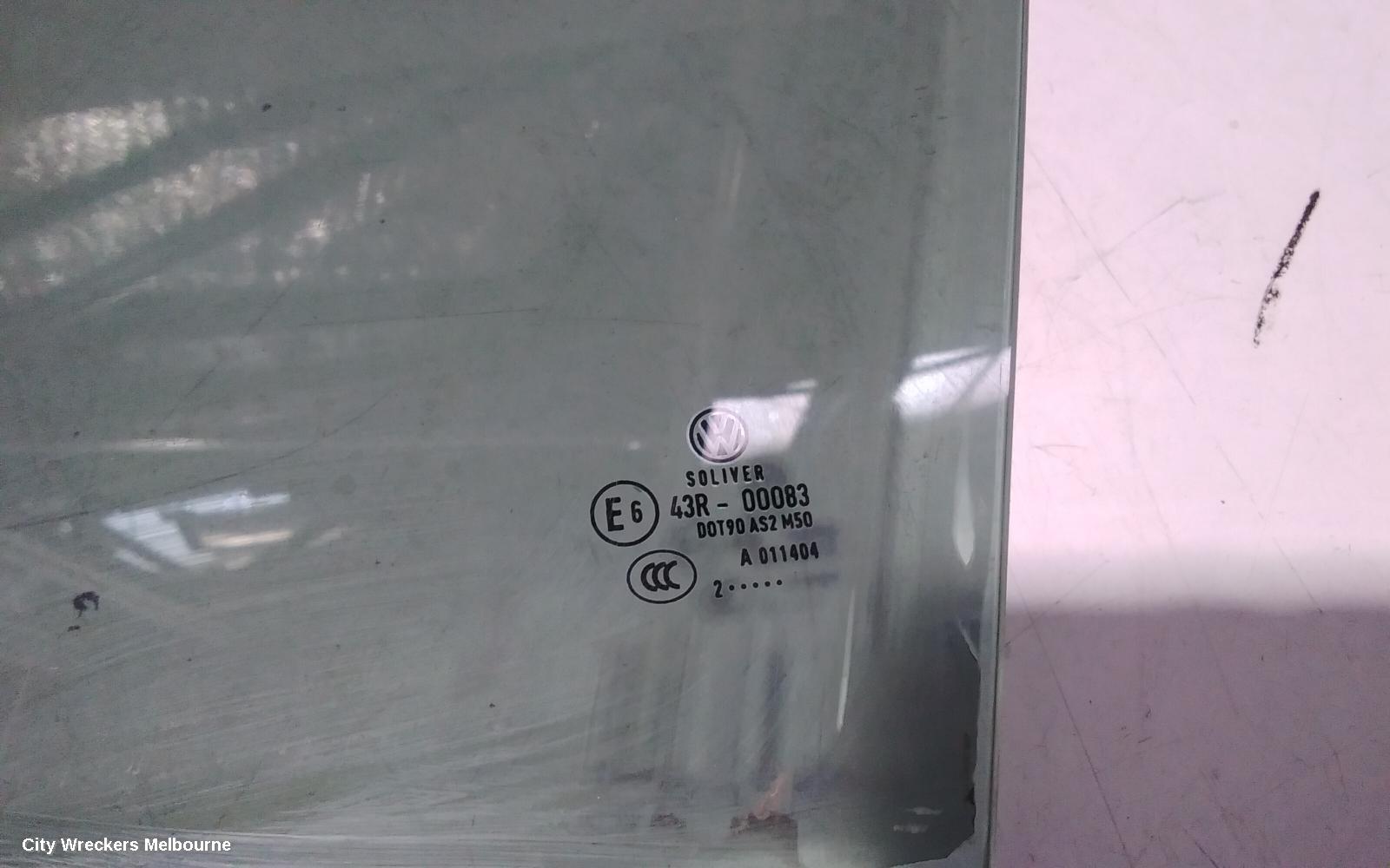 VOLKSWAGEN PASSAT LEFT FRONT DOOR WINDOW, 3CC, SEDAN, 03/2012 - 12/2016