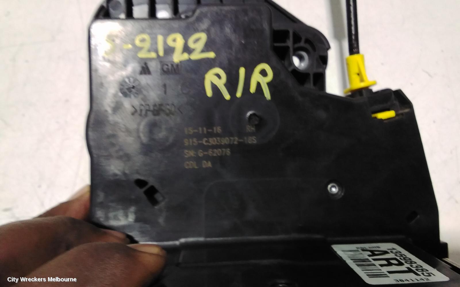 HOLDEN ASTRA DOOR/BOOT/GATE LOCK, RIGHT REAR DOOR LOCK, BK, 5DR HATCH/WAGON, 09/2016 ONWARDS