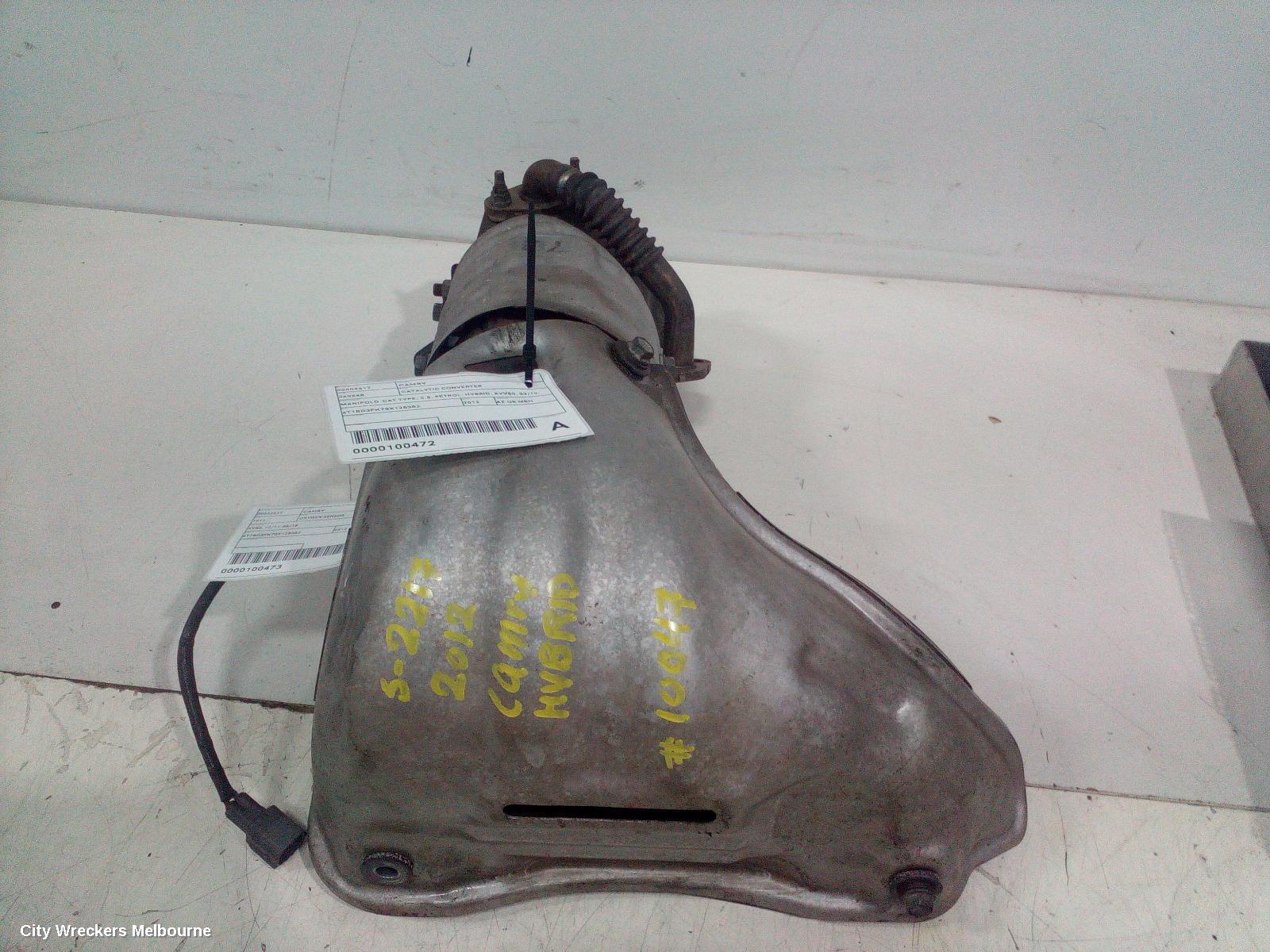 TOYOTA CAMRY CATALYTIC CONVERTER, MANIFOLD-CAT TYPE, 2.5, PETROL, HYBRID, AVV50, 03/2012 - 10/2017