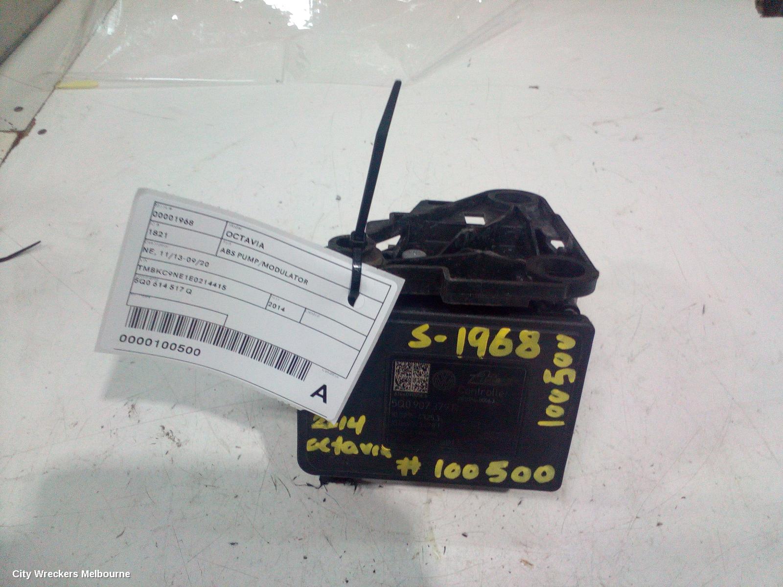 SKODA OCTAVIA ABS PUMP/MODULATOR, NE, 09/2013 - 09/2020