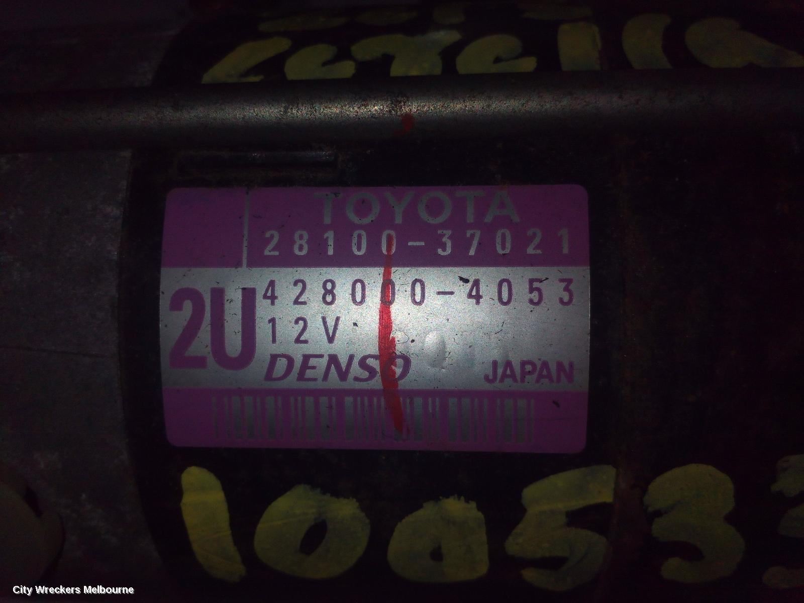TOYOTA COROLLA STARTER, PETROL, 1.8, 2ZR-FE, ZRE172R, 12/2013 - 06/2019