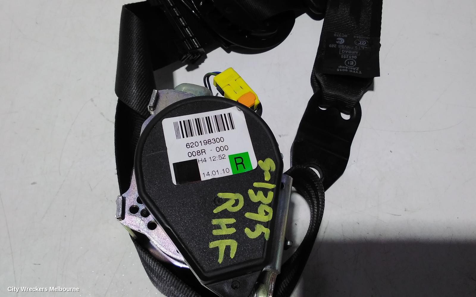 LAND ROVER RANGEROVER EVOQUE SEATBELT/STALK, LH FRONT, SEAT BELT ONLY, 5DR WAGON, STANDARD SEAT TYPE, L538, 11/2011 - 01/2019