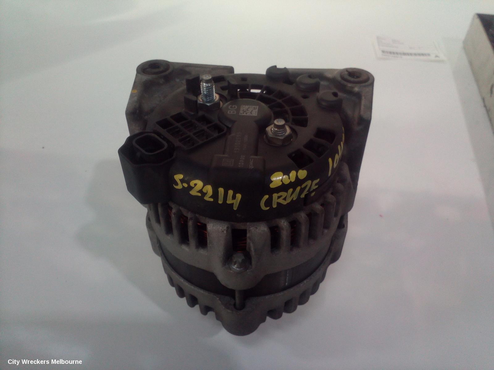 HOLDEN CRUZE ALTERNATOR, PETROL, 1.8, F18D4, JG, 03/2009 - 02/2011