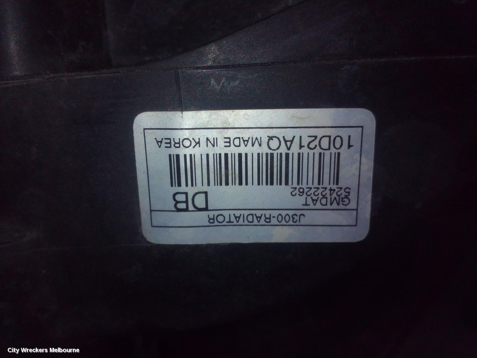 HOLDEN CRUZE RADIATOR, MANUAL, PETROL, JG, 03/2009 - 02/2011