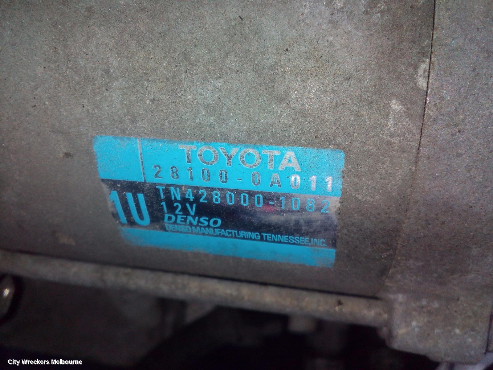 TOYOTA KLUGER STARTER, PETROL, 3.5, 2GR-FE, GSU50/GSU55, 03/2014 - 10/2016