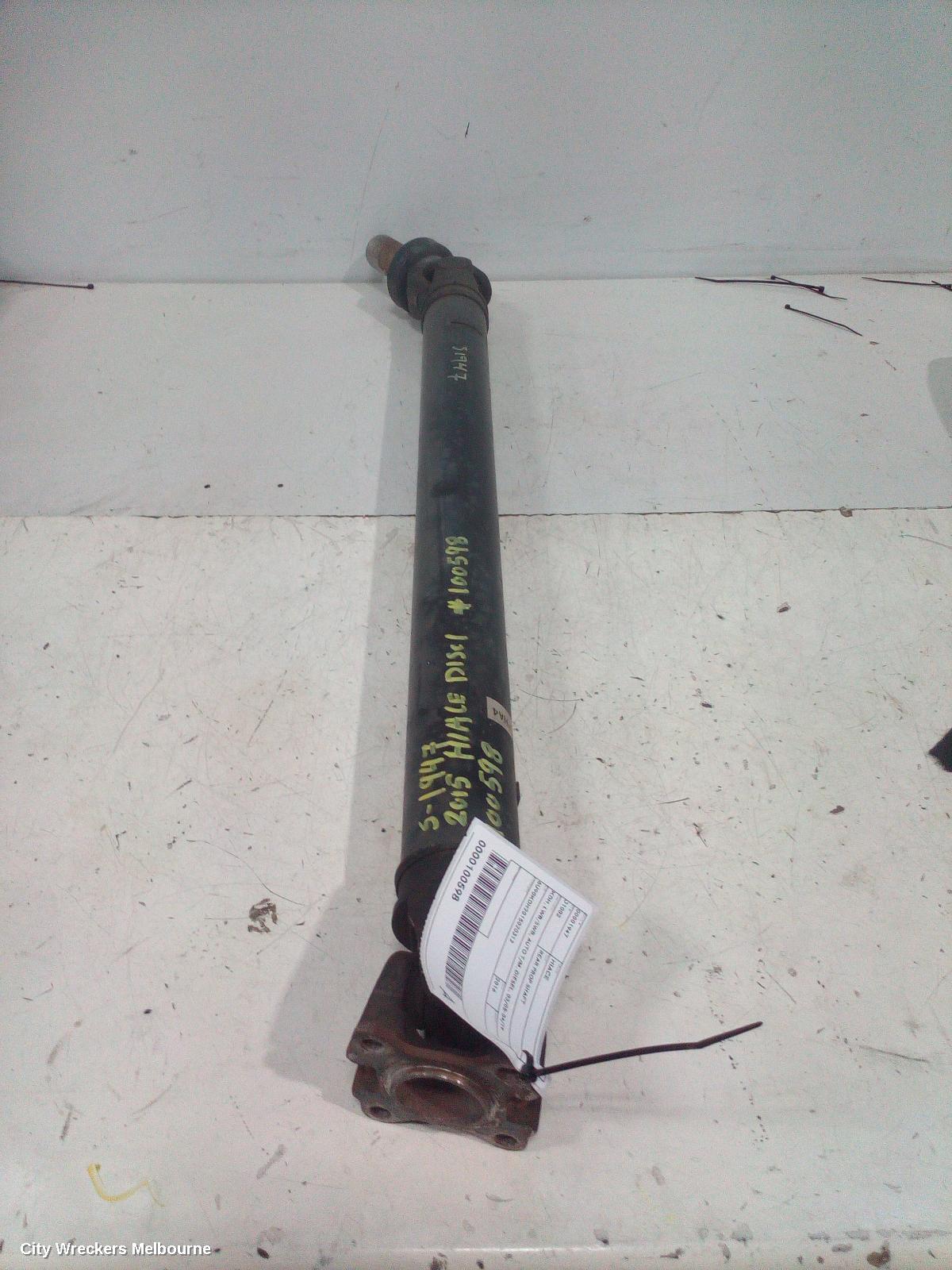 TOYOTA HIACE REAR DRIVE SHAFT, KDH, LWB/SWB, AUTO T/M, DIESEL, 03/2005 - 04/2019