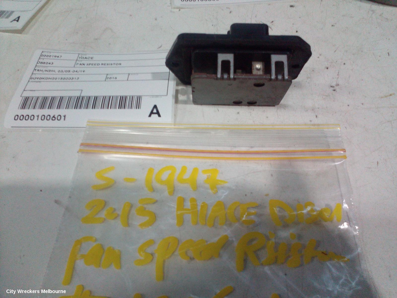 TOYOTA HIACE FAN SPEED RESISTOR, TRH/KDH, 03/2005 - 04/2019