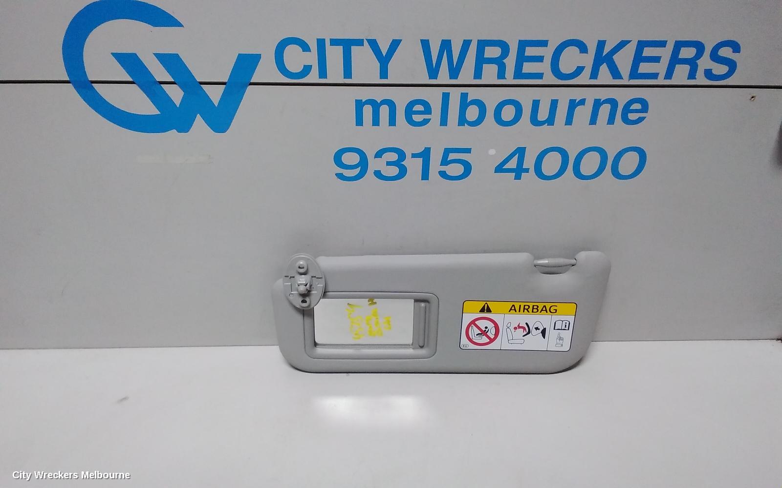TOYOTA COROLLA SUNVISOR, ZRE182R, LH SIDE, 10/2012 - 06/2018