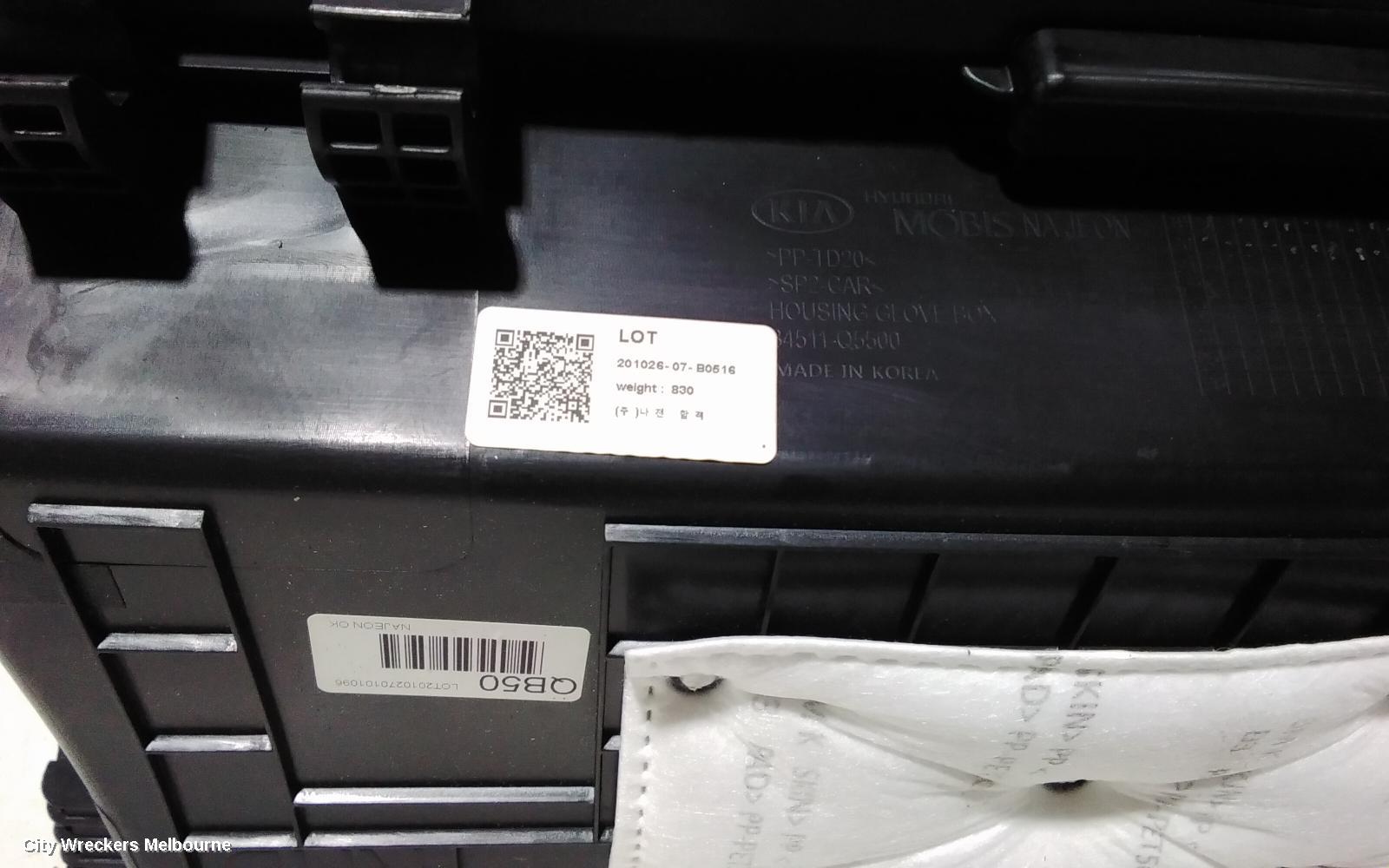 KIA SELTOS GLOVE BOX, SP2, 07/2019 ONWARDS