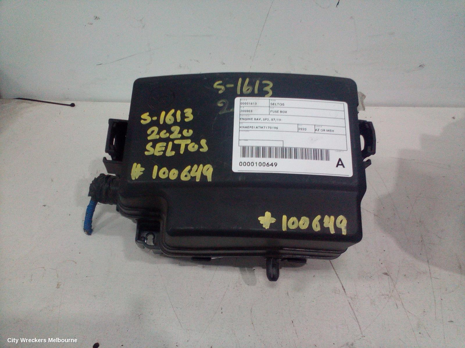 KIA SELTOS FUSE BOX, ENGINE BAY, SP2, 07/2019 ONWARDS