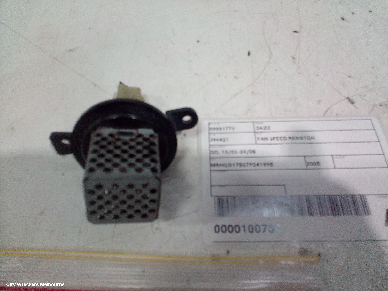 HONDA JAZZ FAN SPEED RESISTOR, GD, 10/2002 - 09/2008