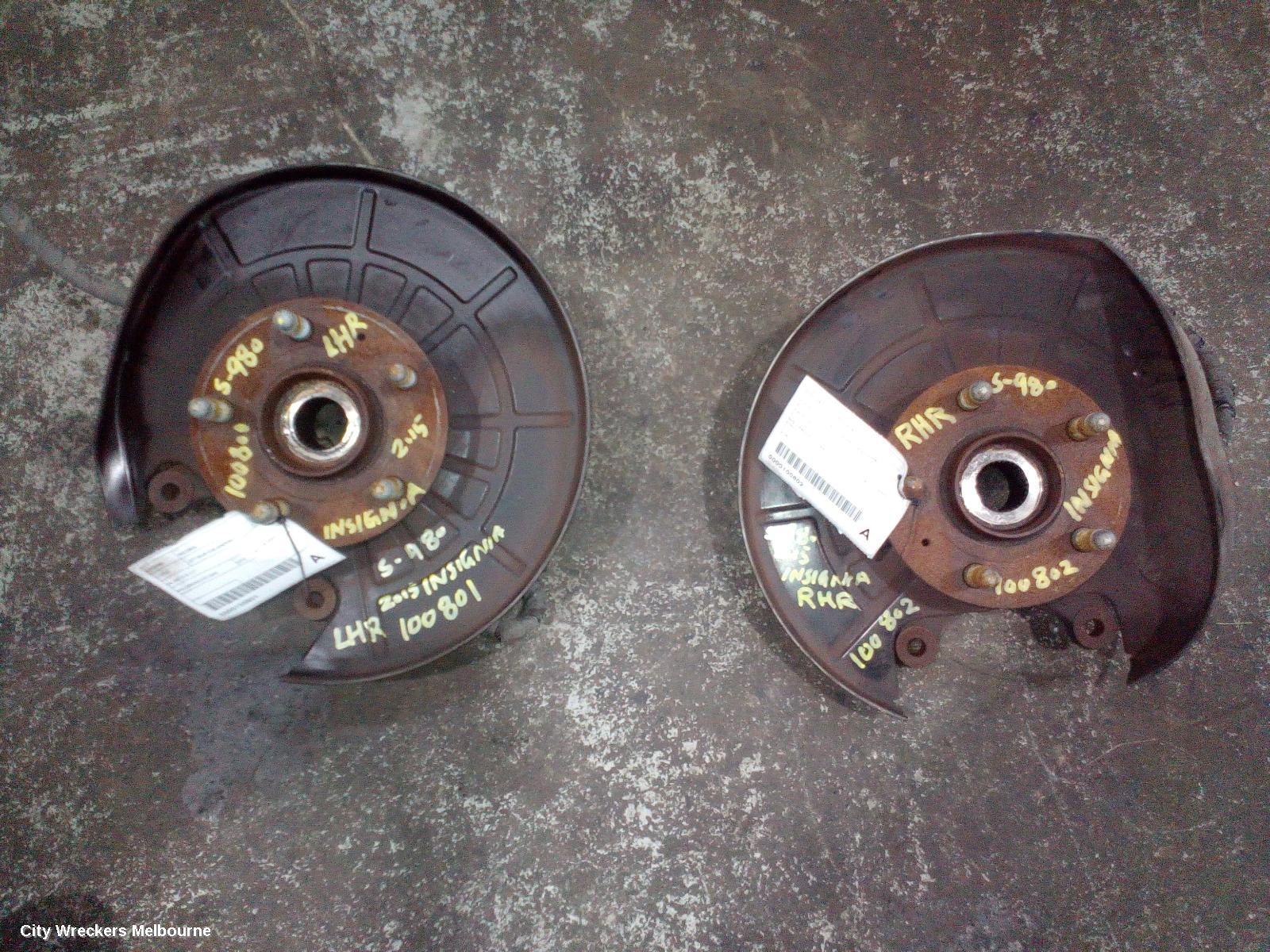 HOLDEN INSIGNIA RIGHT REAR HUB ASSEMBLY, GA, 02/2015 - 01/2017
