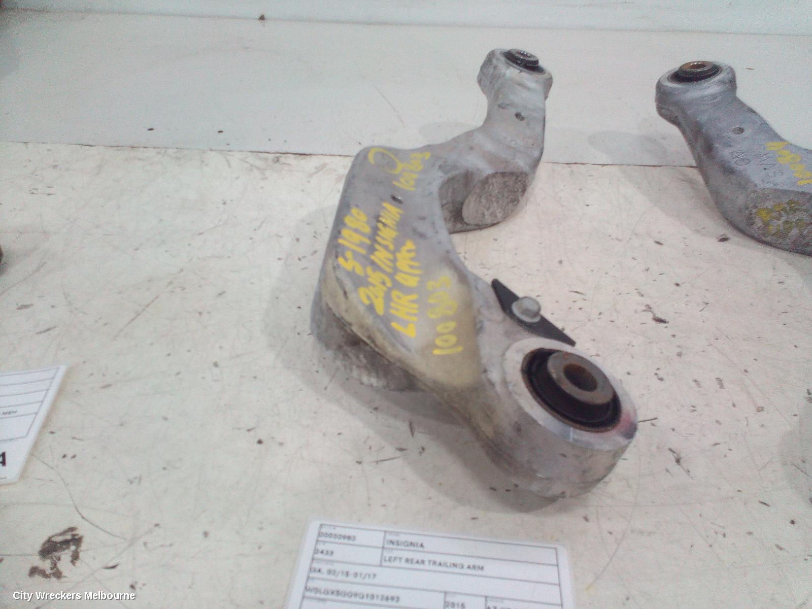 HOLDEN INSIGNIA LEFT REAR TRAILING ARM, GA, 02/2015 - 01/2017