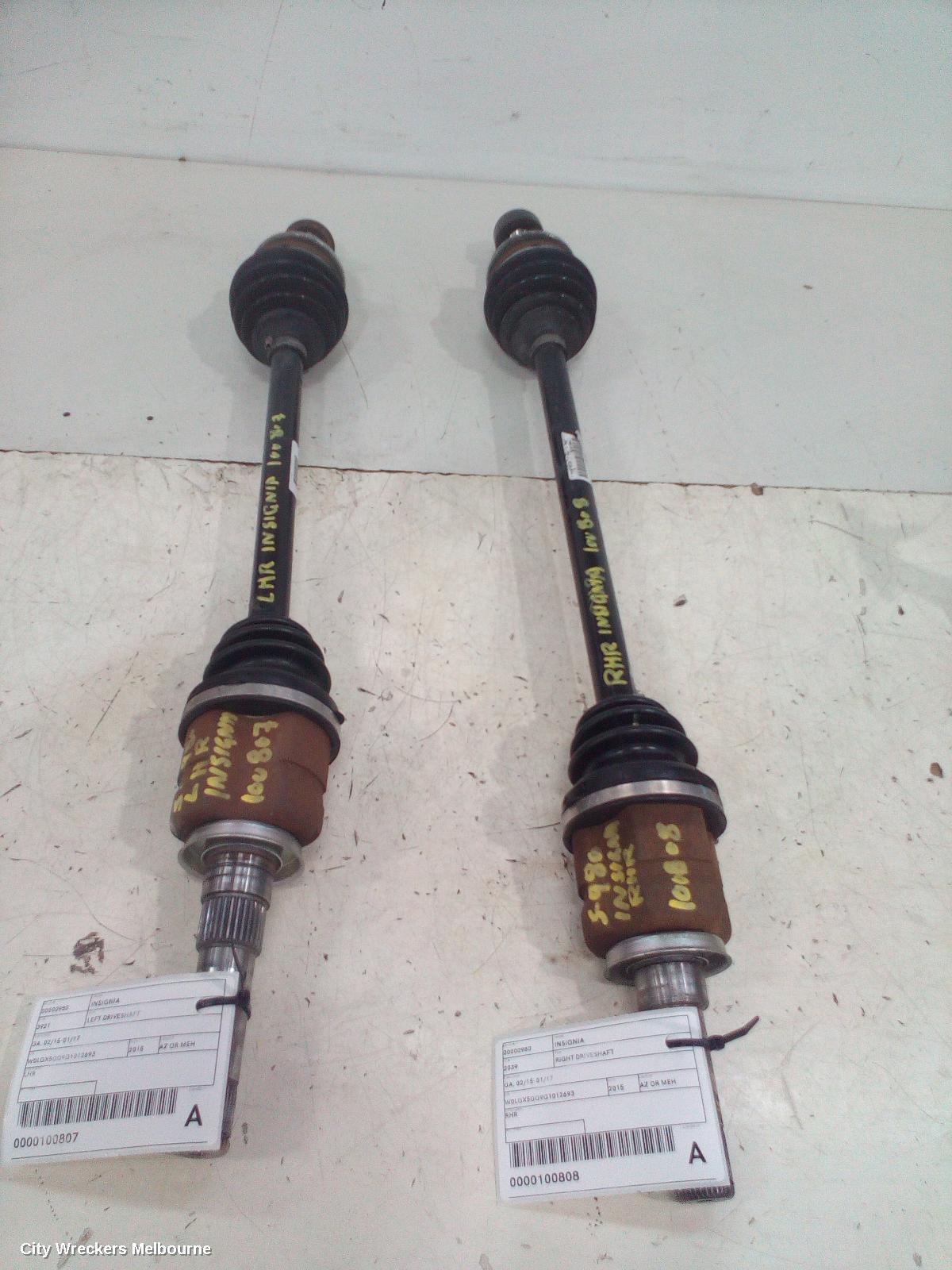 HOLDEN INSIGNIA LEFT DRIVESHAFT, GA, 02/2015 - 01/2017