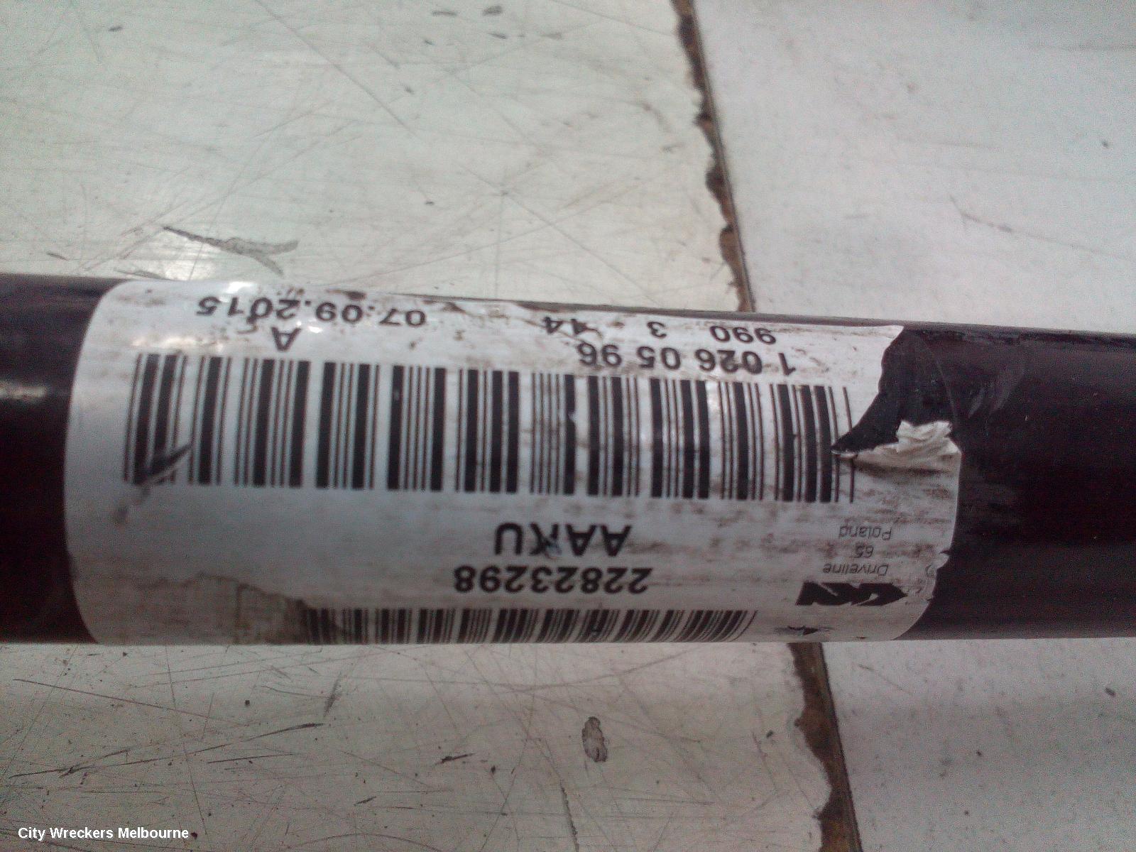 HOLDEN INSIGNIA RIGHT DRIVESHAFT, GA, 02/2015 - 01/2017