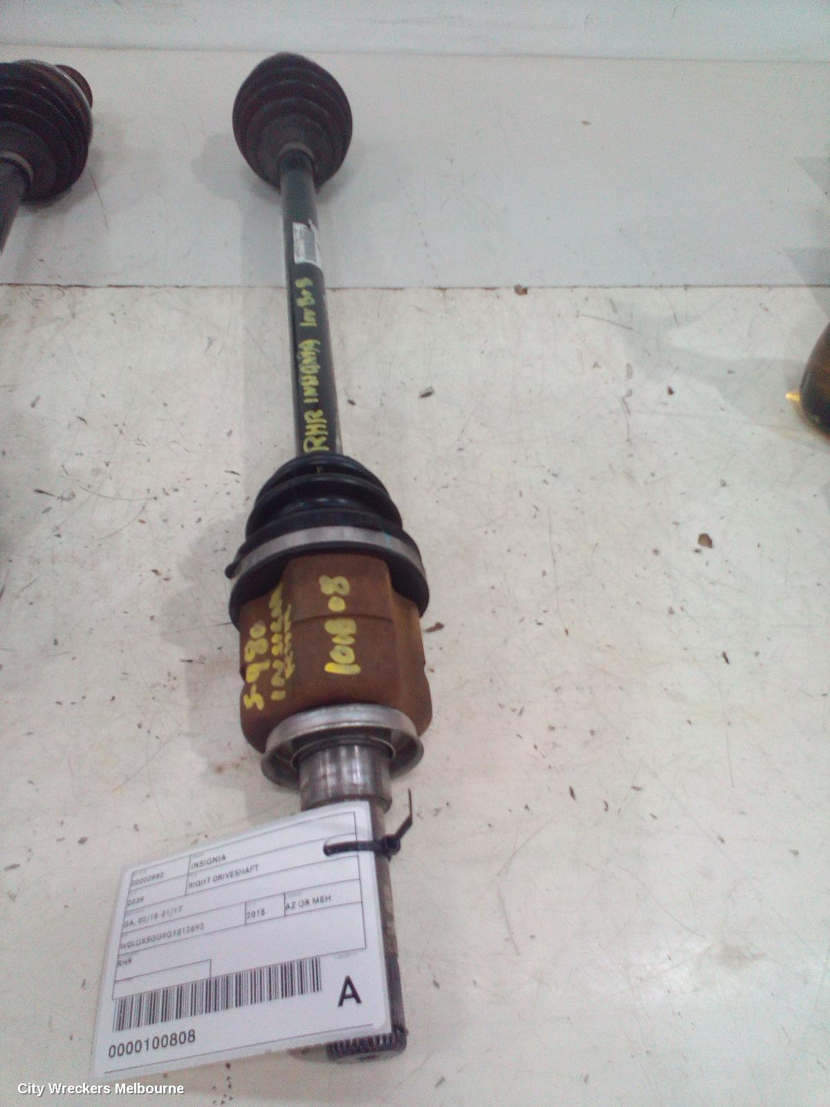 HOLDEN INSIGNIA RIGHT DRIVESHAFT, GA, 02/2015 - 01/2017