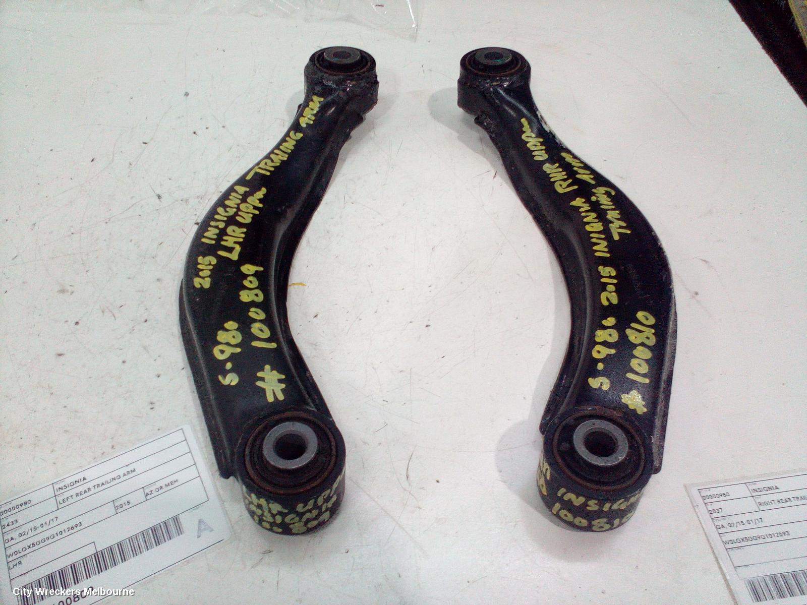 HOLDEN INSIGNIA RIGHT REAR TRAILING ARM, GA, 02/2015 - 01/2017
